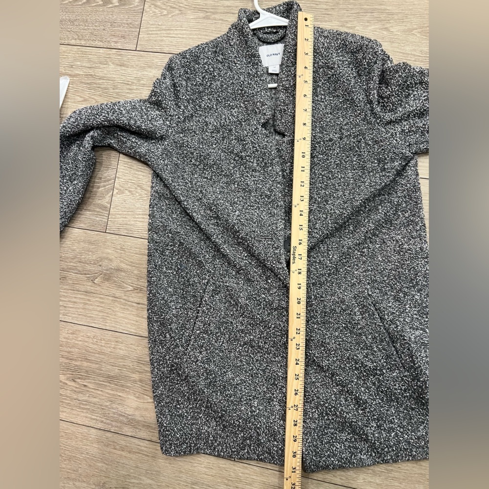 Old Navy XS Gray Heathered Jacket Blazer Cozy Open-Front Design - Picture 10 of 10
